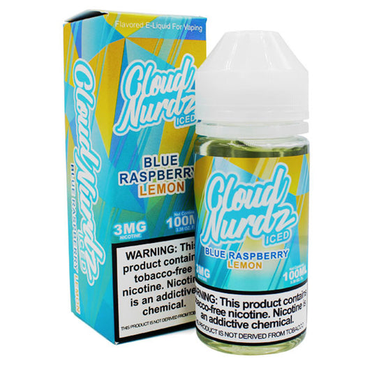 Cloud Nurdz Blue Razz Lemon Ice 100ml (Tobacco Product)