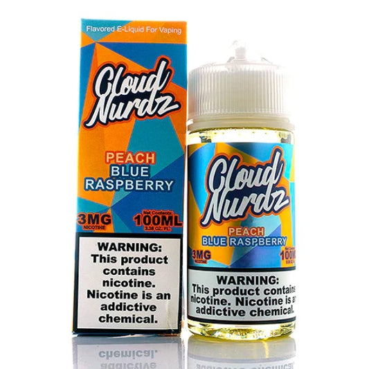 Cloud Nurdz Peach Blue Razz 100ml (Tobacco Product)