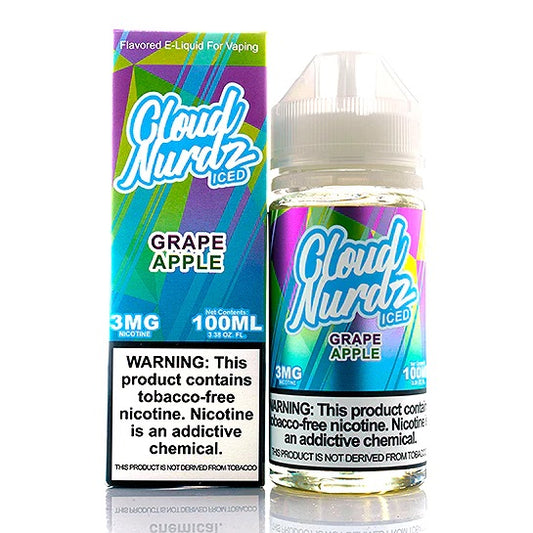 Cloud Nurdz Grape Apple Iced 100ml (Tobacco Product)