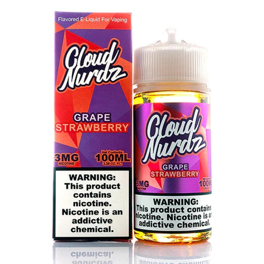 Cloud Nurdz Grape Strawberry 100ml (Tobacco Product)